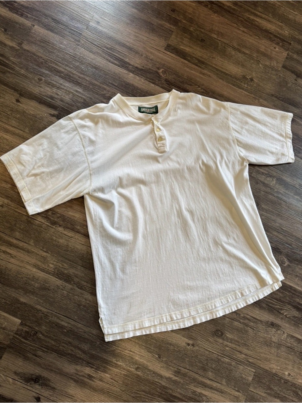Vintage American Eagle Off-White Henley Y2K 90s XL